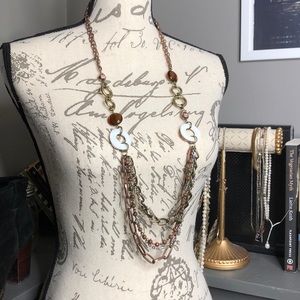 Vintage Funky Beaded Chain Necklace